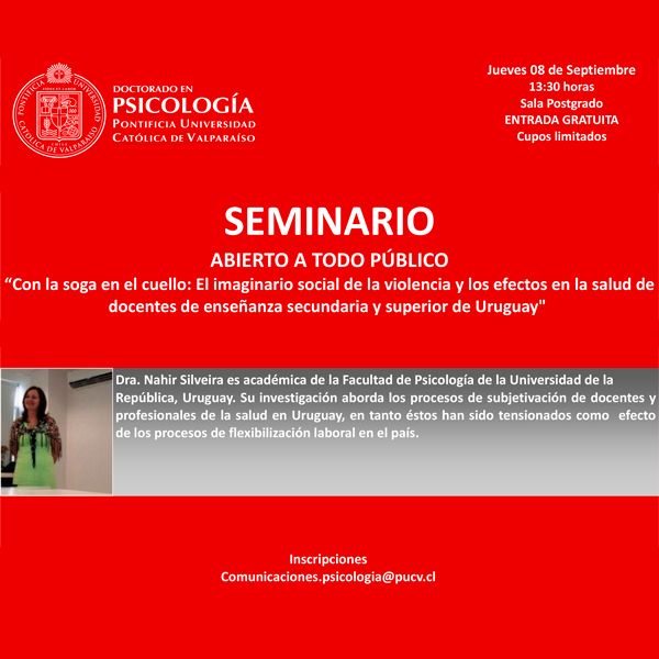 Lee más sobre el artículo Dra. Nahir Silveira visita Programa de Doctorado en Psicología PUCV